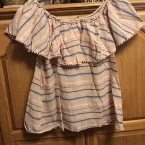 Lane Bryant off the shoulder striped top